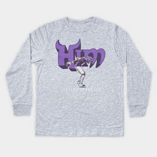 Justin Jefferson Him Kids Long Sleeve T-Shirt